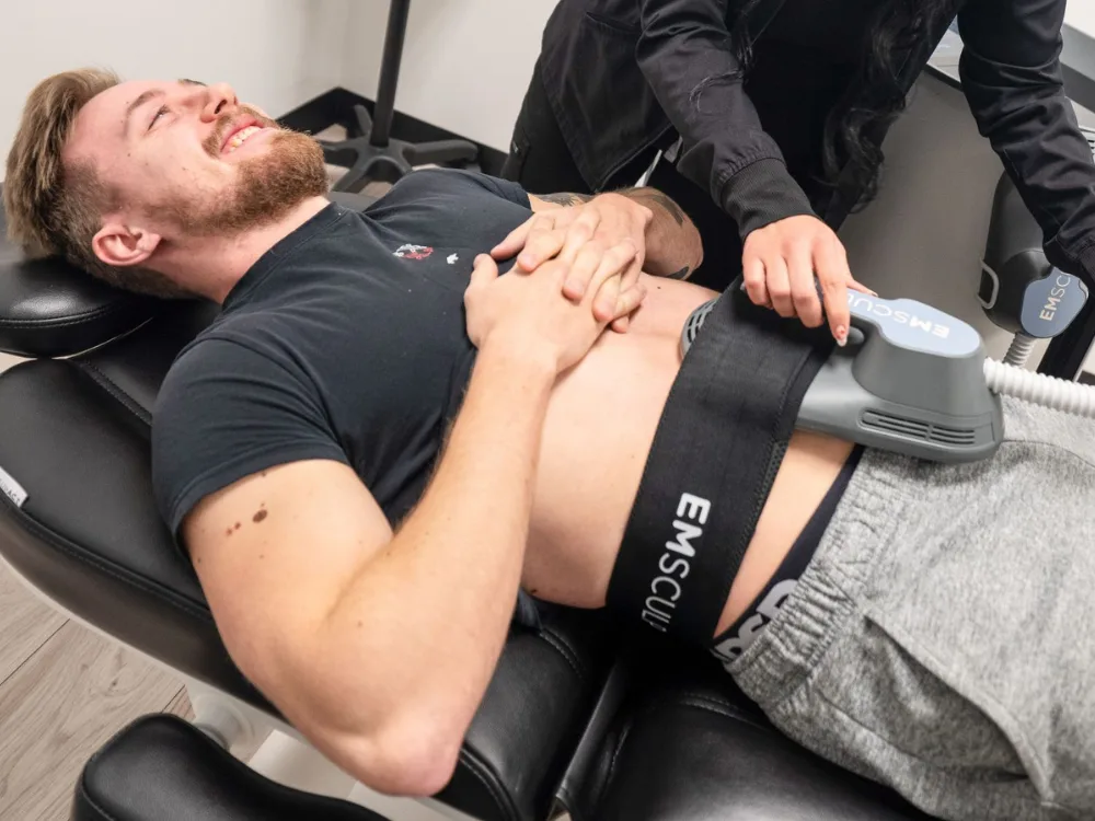 Client having EMSCULPT NEO Treatments - Vigeo care Center & Aesthetics In Algonquin IL